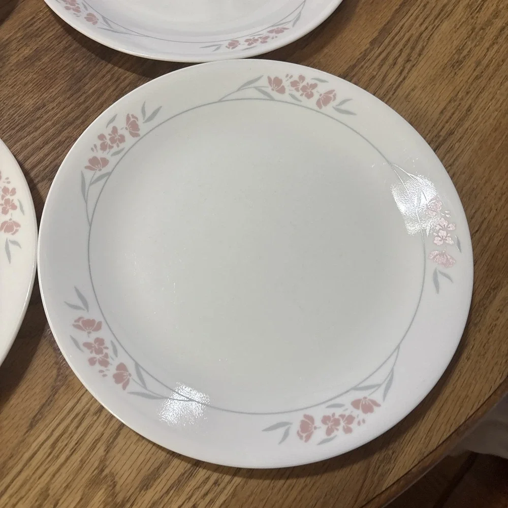 Silk Blossoms CorningWare Corelle Dinner Plates 10